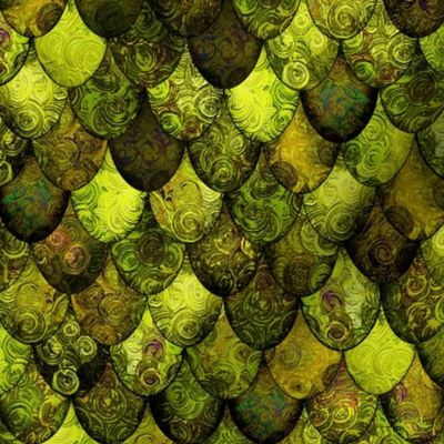 Yellow-green dragon scales by Su_G_©SuSchaefer