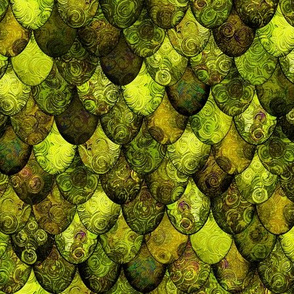 Yellow-green dragon scales by Su_G_©SuSchaefer