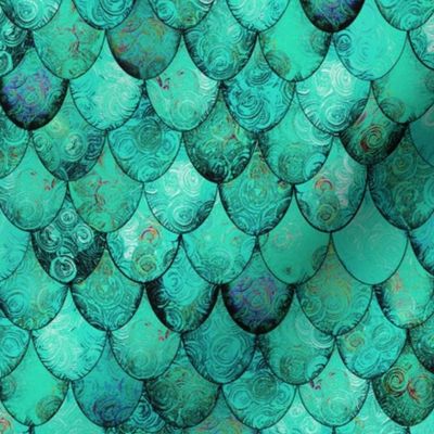 Bright turquoise mermaid scales by Su_G_©SuSchaefer