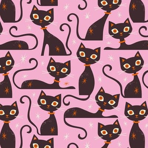 Halloween Cats Small Scale Pink