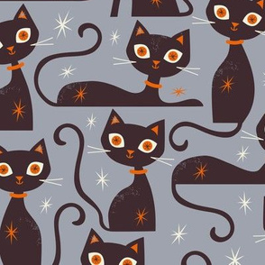 Halloween Cats regular scale Grey