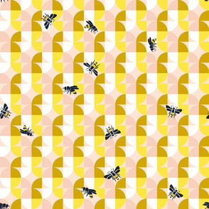 trouble in geometry with bees – soft colours