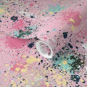 Ink splatter paint Pink pastel