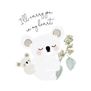 6" square: i'll carry you in my heart koala