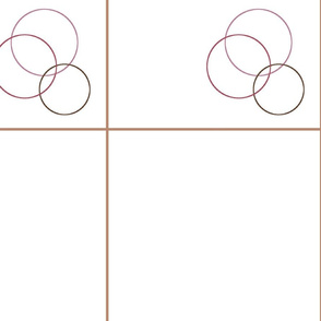 Rose Circles Grid - White Large