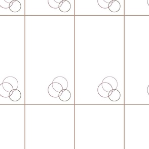Rose Circles Grid - White Medium