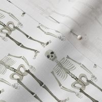 small scale - watercolor skeletons - white