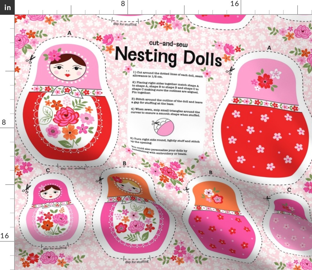 Nesting dolls cut and sew