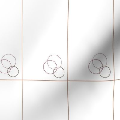 Rose Circles Grid - White Small