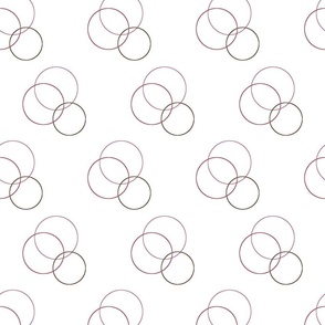 Rose Circles - White  Medium