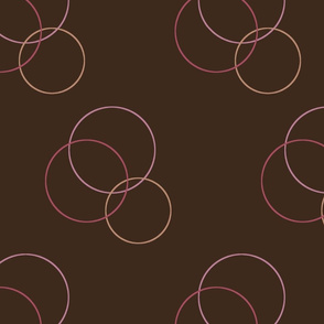 Rose Circles -Cocoa Large