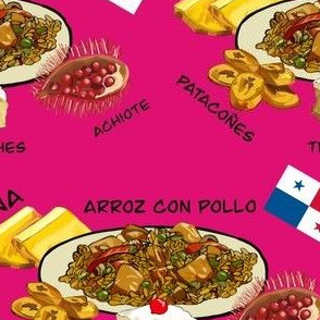 Panamanian Food Hot Pink Small