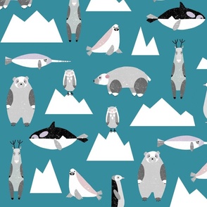 (L) Polar animals teal