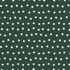 Forest Green Polka Dots