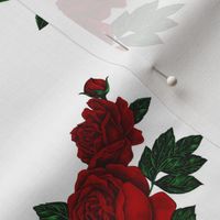 Red vintage rose print (large)