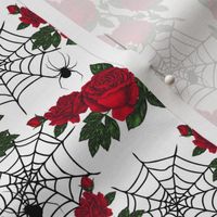 Red Halloween rose and spiders (small)