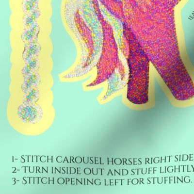 Carousel horse - cut and sew