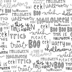 Halloween Words (white)