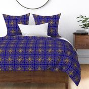 Annie  violin clef  golden blue Neo Art Deco trending table runner tablecloth napkin placemat dining pillow duvet cover throw blanket curtain drape upholstery cushion duvet cover wallpaper fabric living decor clothing shirt 
