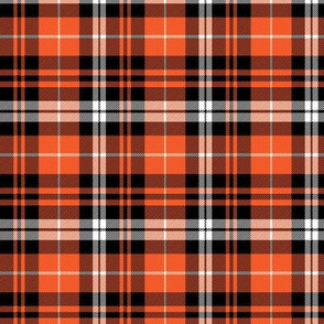 (small scale) pumpkin fall plaid || orange,black,white C20BS