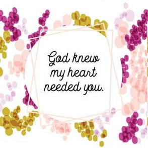 6" square: god knew my heart needed you // lilac champagne fizz