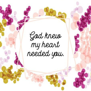 9" square: god knew my heart needed you // lilac champagne fizz
