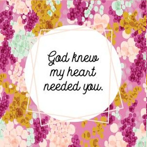 6" square: god knew my heart needed you // champagne fizz on 75-13