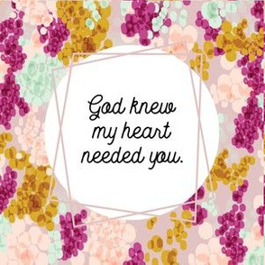 6" square: god knew my heart needed you // champagne fizz on 66-9