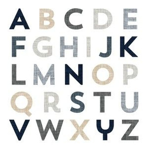 6" square: neutral alphabet