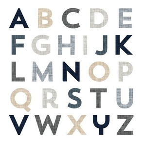 9" square: neutral alphabet