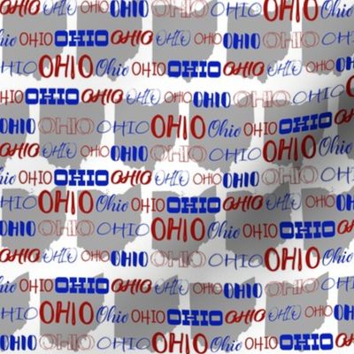 ohio typography with state shape