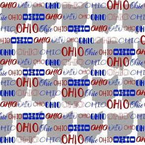 ohio typography with state shape