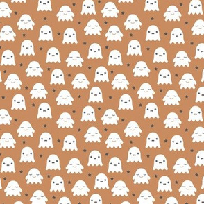 Kawaii love ghosts and stars halloween fright night horror lovers design gender neutral burnt orange