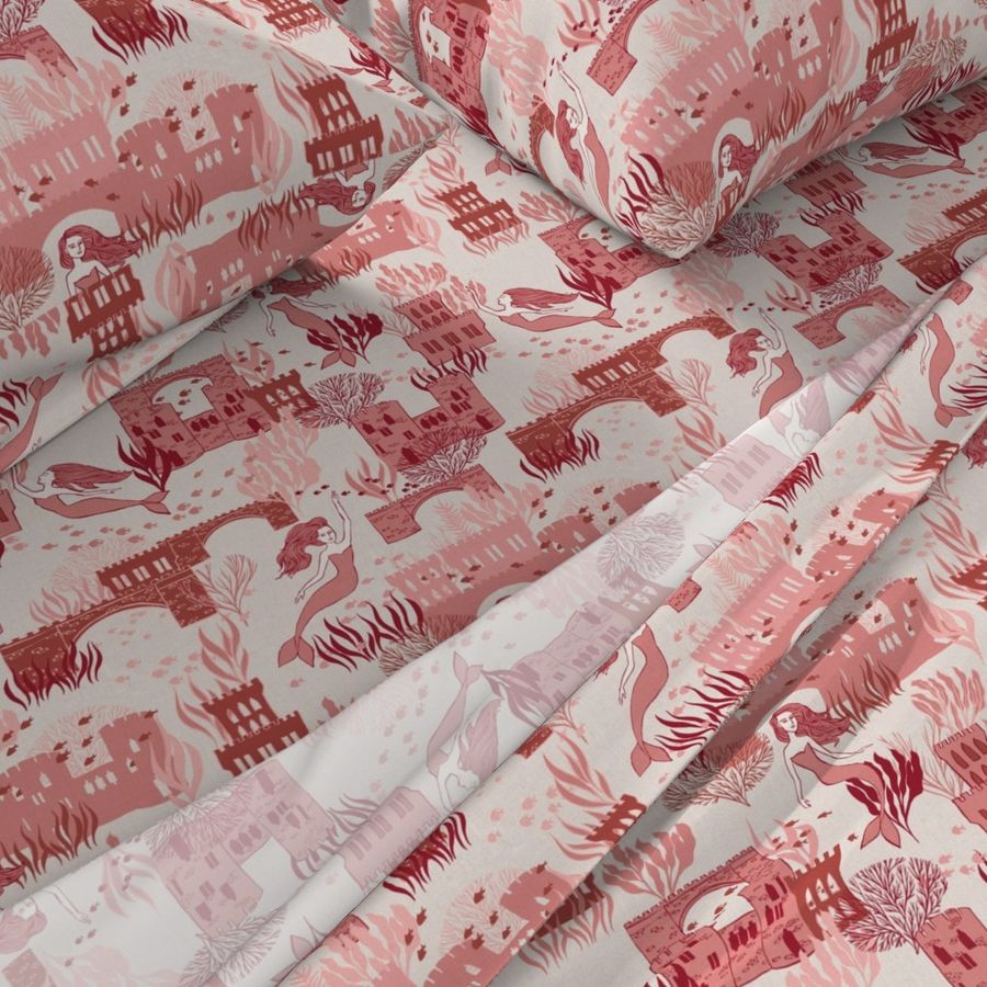 Mermaid Toile {Red}