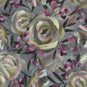 Philomena floral (gray)