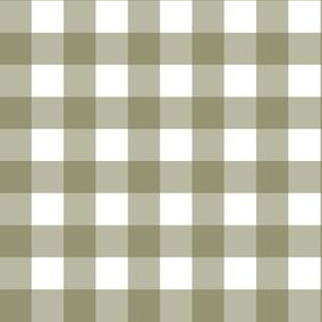 Gingham Dirty Green