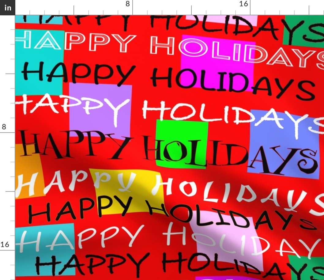 HAPPY HOLIDAYS - RED 