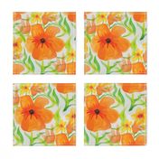 1031-MS  Orange & Yellow Floral Design