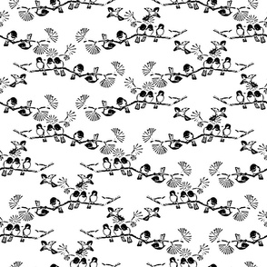 Elegant Birds Print Pattern (Large Scale)