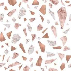 rose gold marble terrazzo 