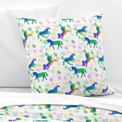 Unicorns in Mulberry Land #9 - white, medium 