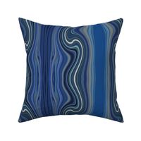 Blue sands-wavy arty stripes