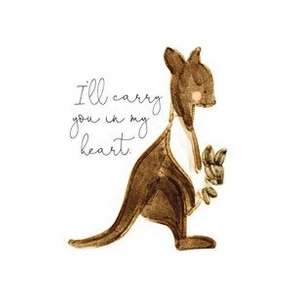 6" square: i'll carry you in my heart kangaroo