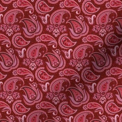 Ophelia Paisley - Wine Red Small