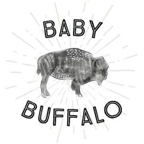 6" square: baby buffalo