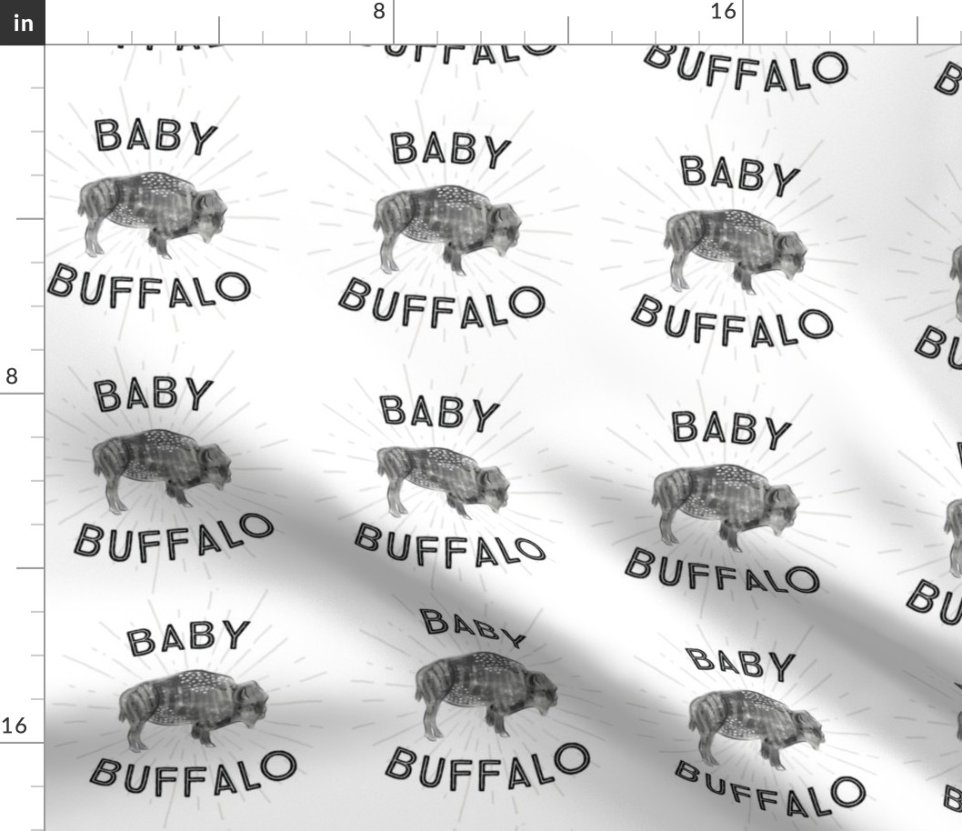 6" square: baby buffalo