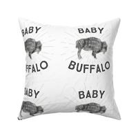 9" square: baby buffalo
