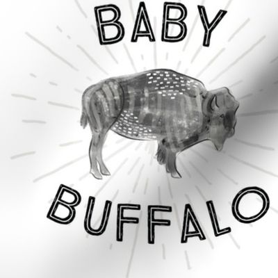 9" square: baby buffalo