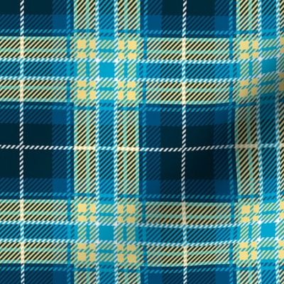 Large Blue Yellow Plaid