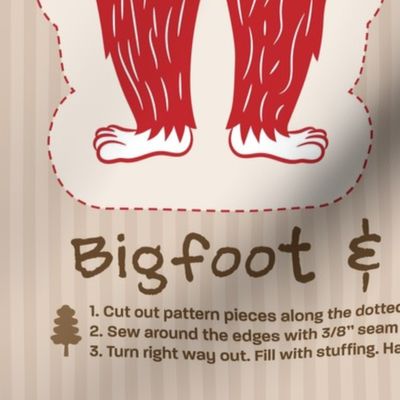 Bigfoot & Jackalope Cut and Sew Plushies